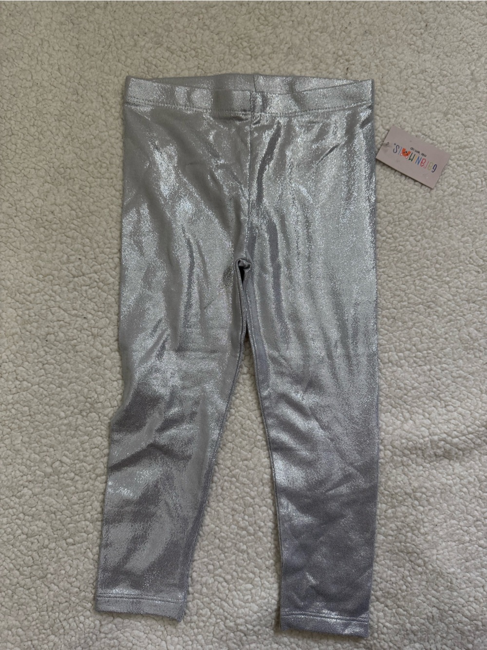 Shimmer Silver Kids Leggings